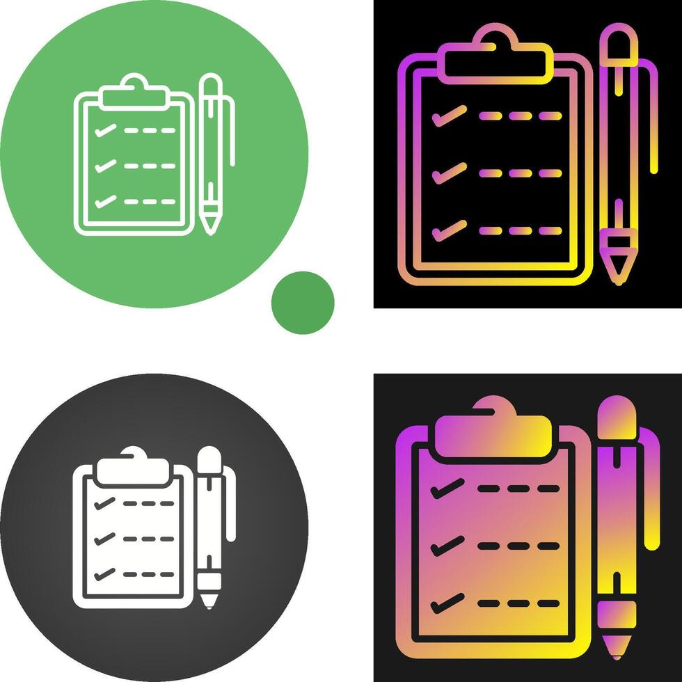 Notepad with pen Vector Icon