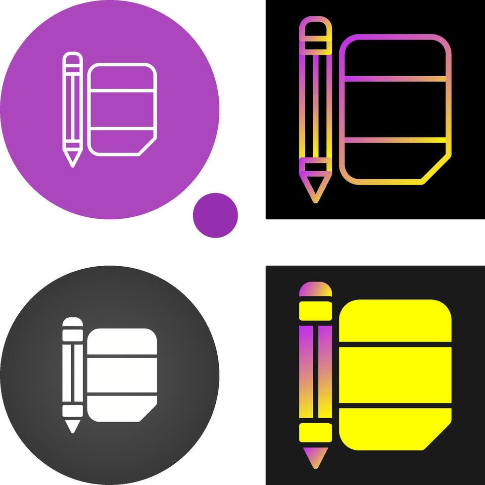 Eraser with pencil Vector Icon