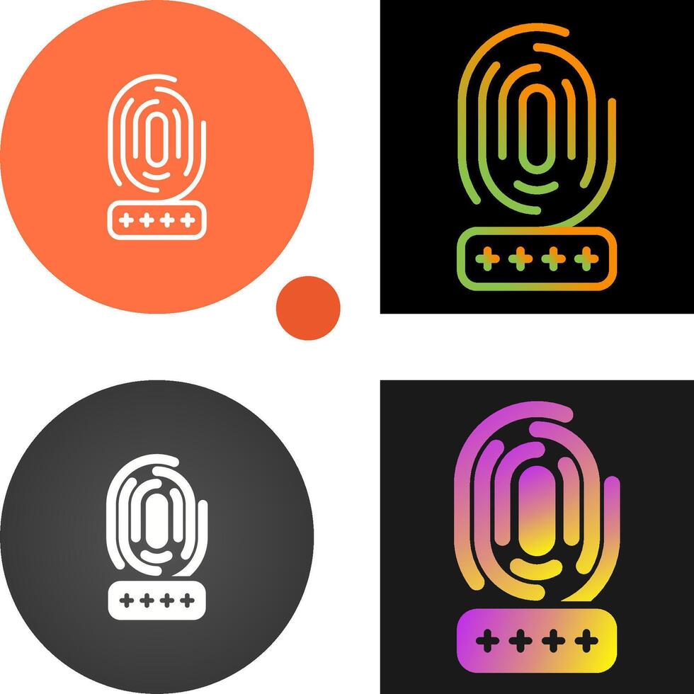 biometría vector icono