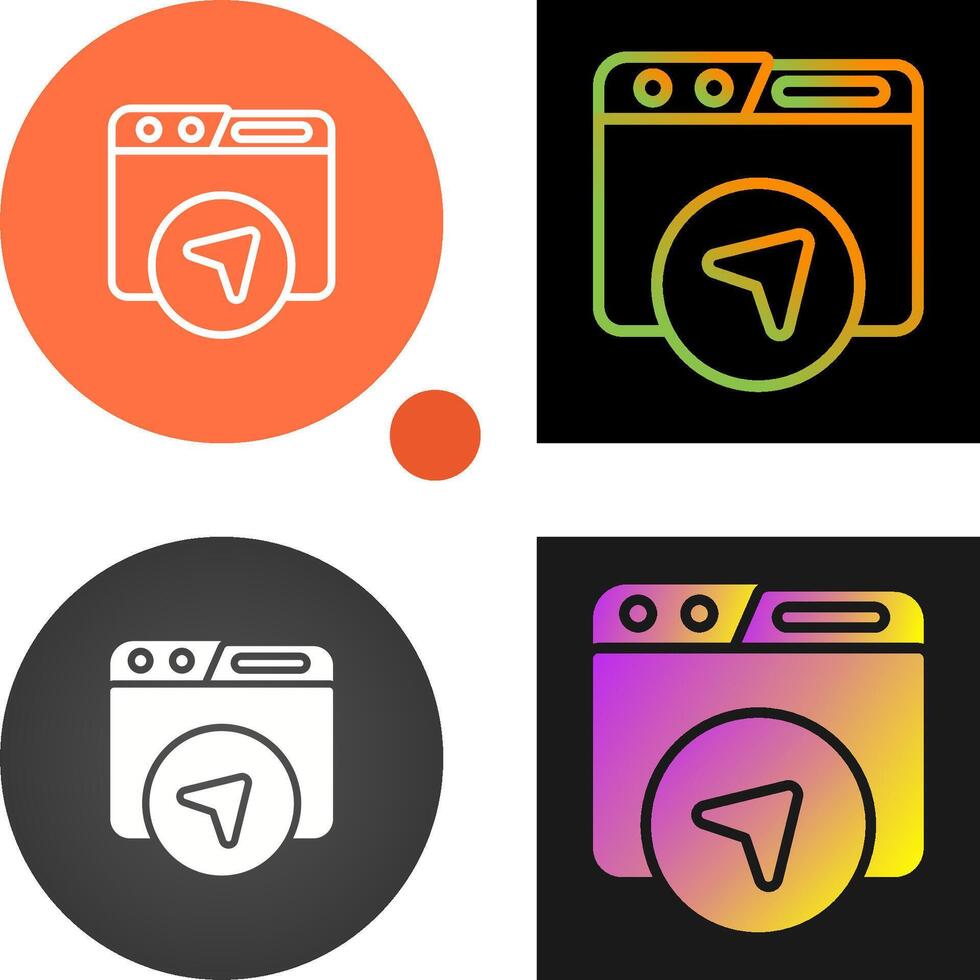 Website Navigation Vector Icon