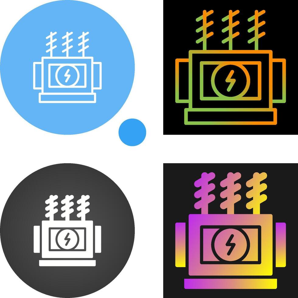 Power Transformer Vector Icon