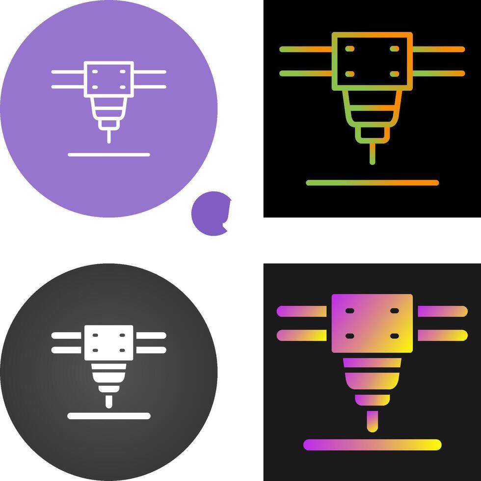 Laser Cutting Machine Vector Icon