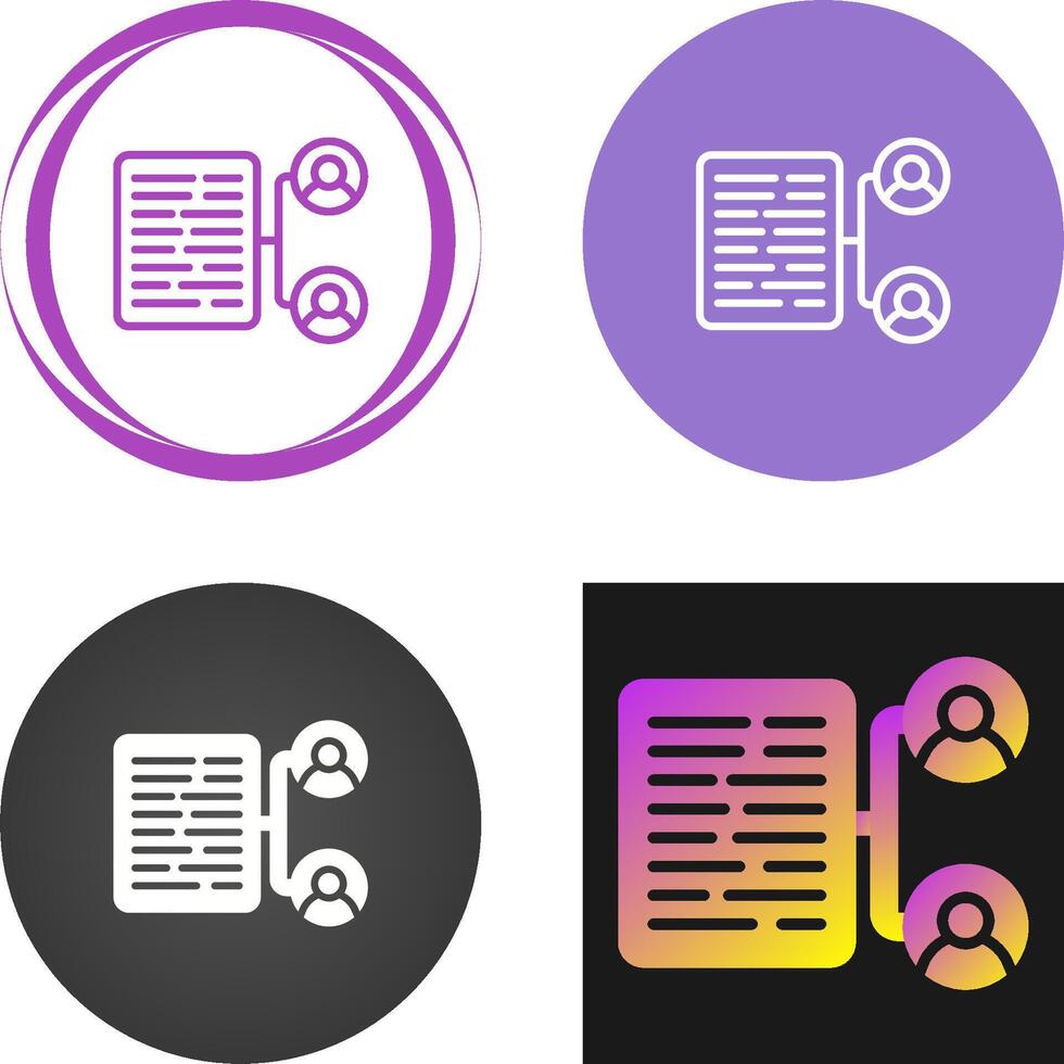 Document Collaboration Vector Icon