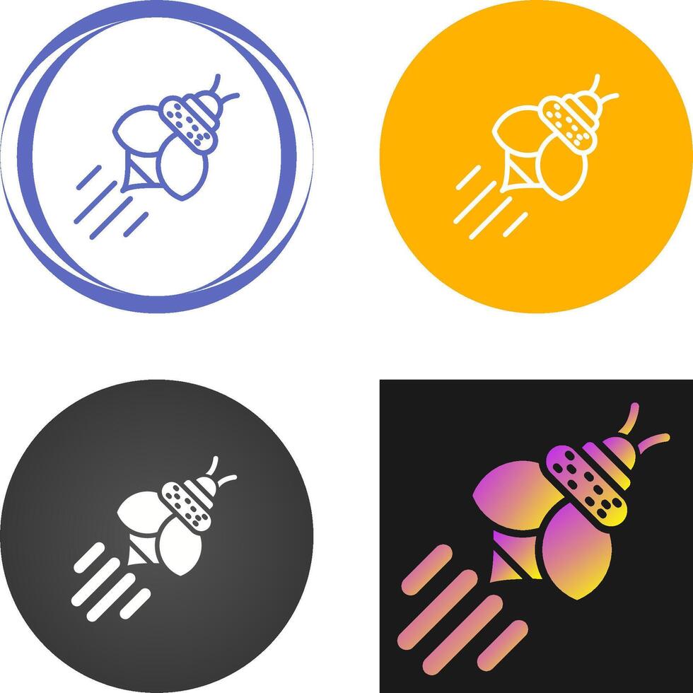 icono de vector de abeja