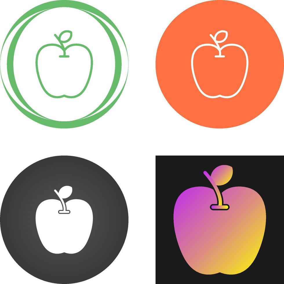 icono de vector de manzana