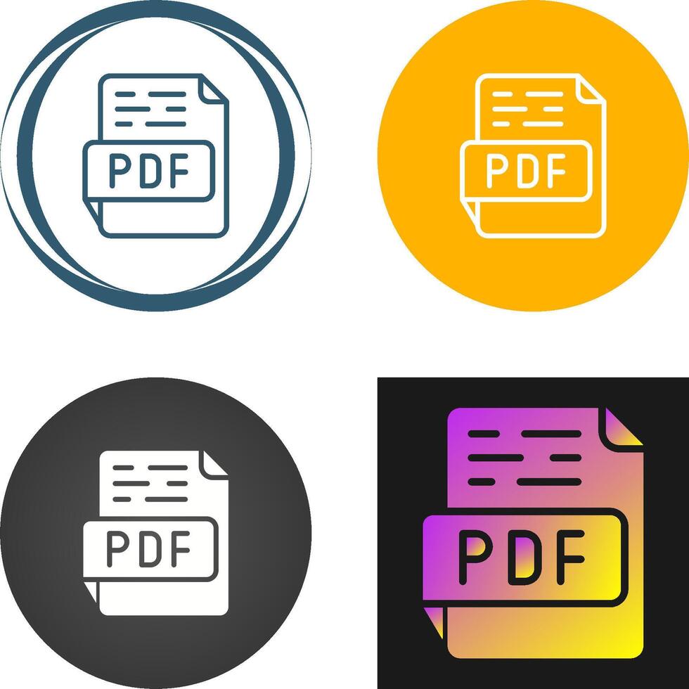 icono de vector de pdf