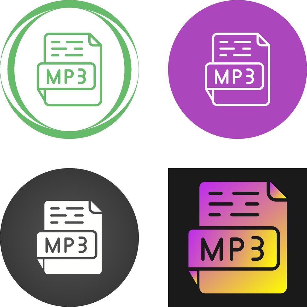 icono de vector de mp3