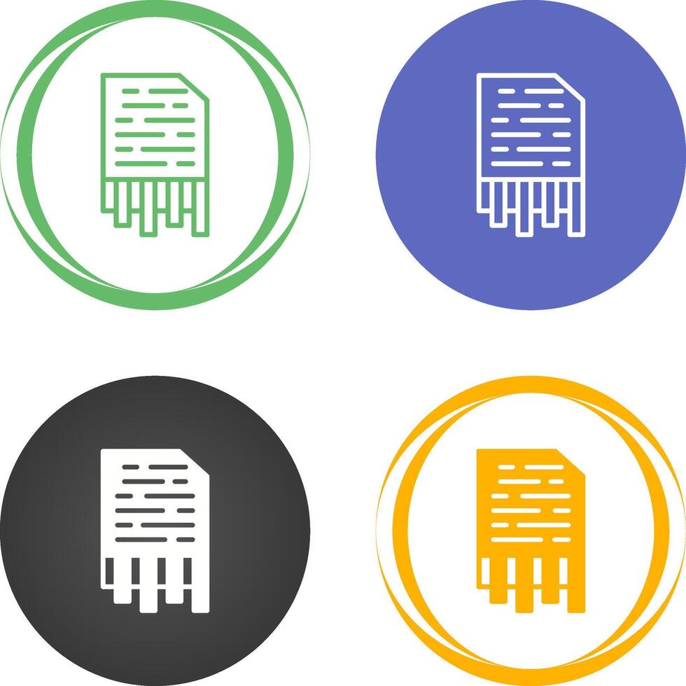 Shredding Vector Icon