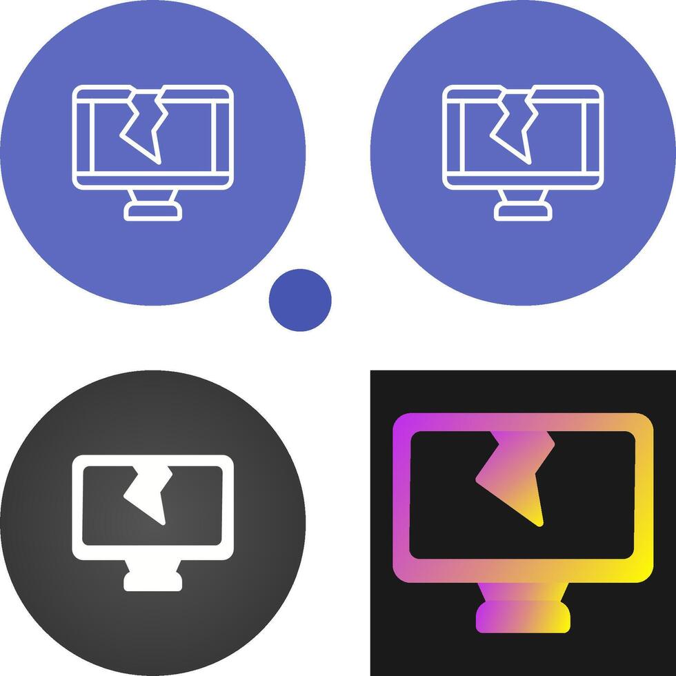 Cracked Vector Icon