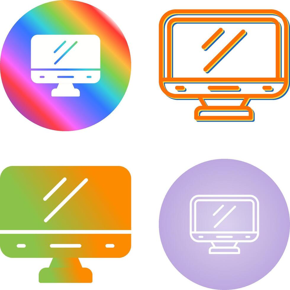 Desktop Computer Vector Icon