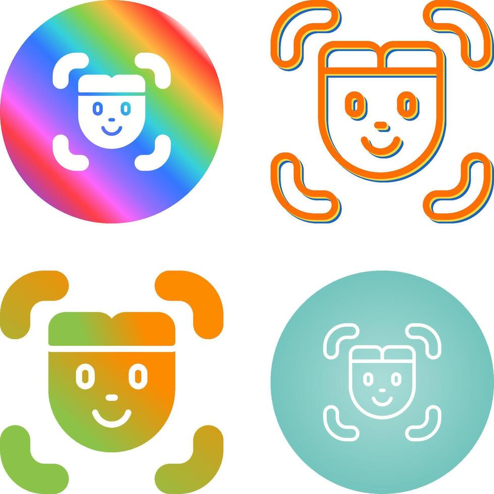 Facial Recognition Vector Icon