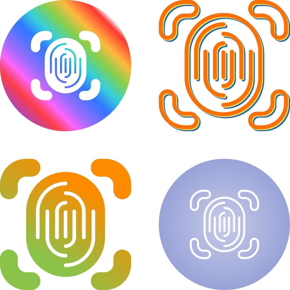 Fingerprint Scanner Vector Icon