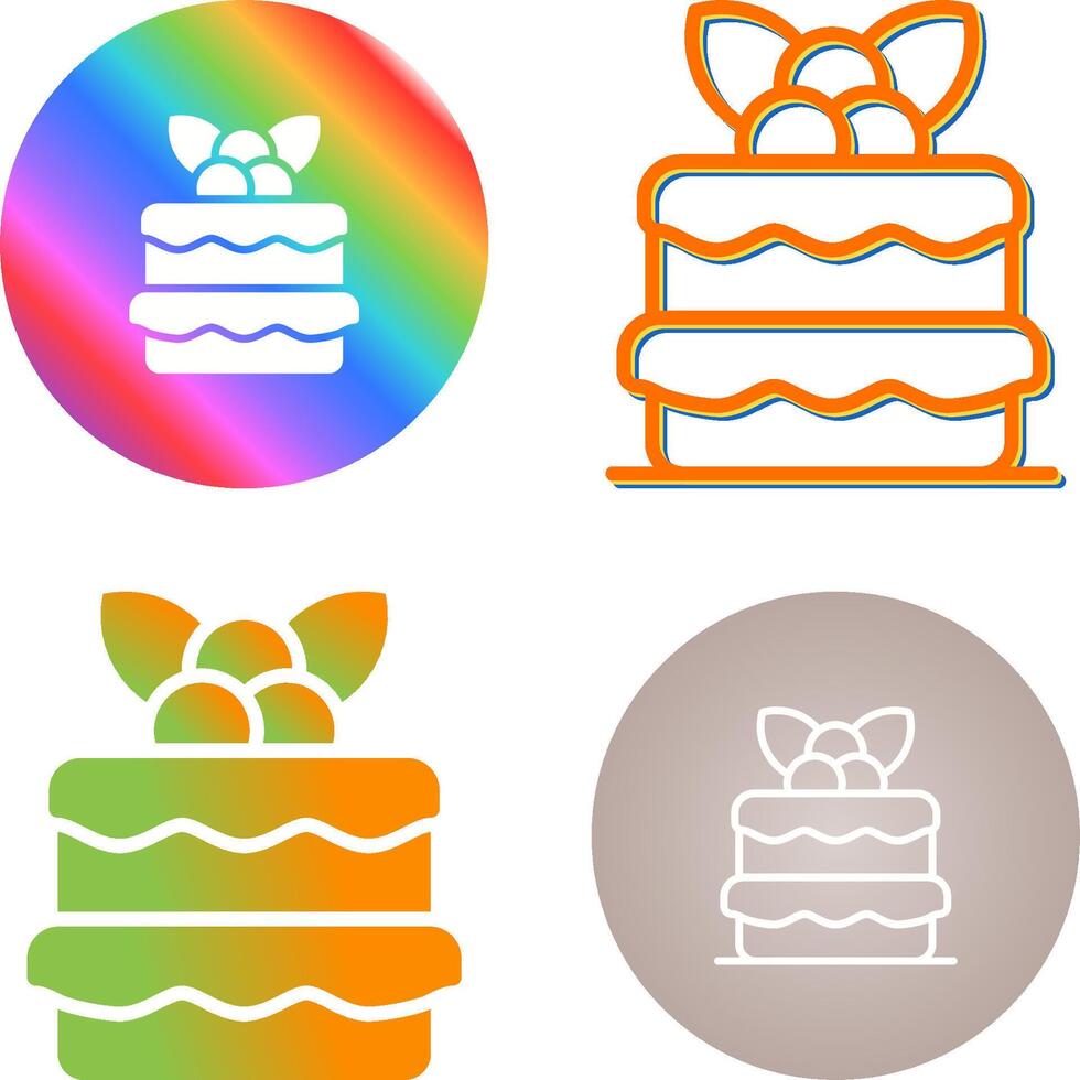 Red velvet cake Vector Icon