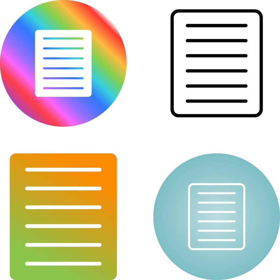 Document Align Justify Vector Icon