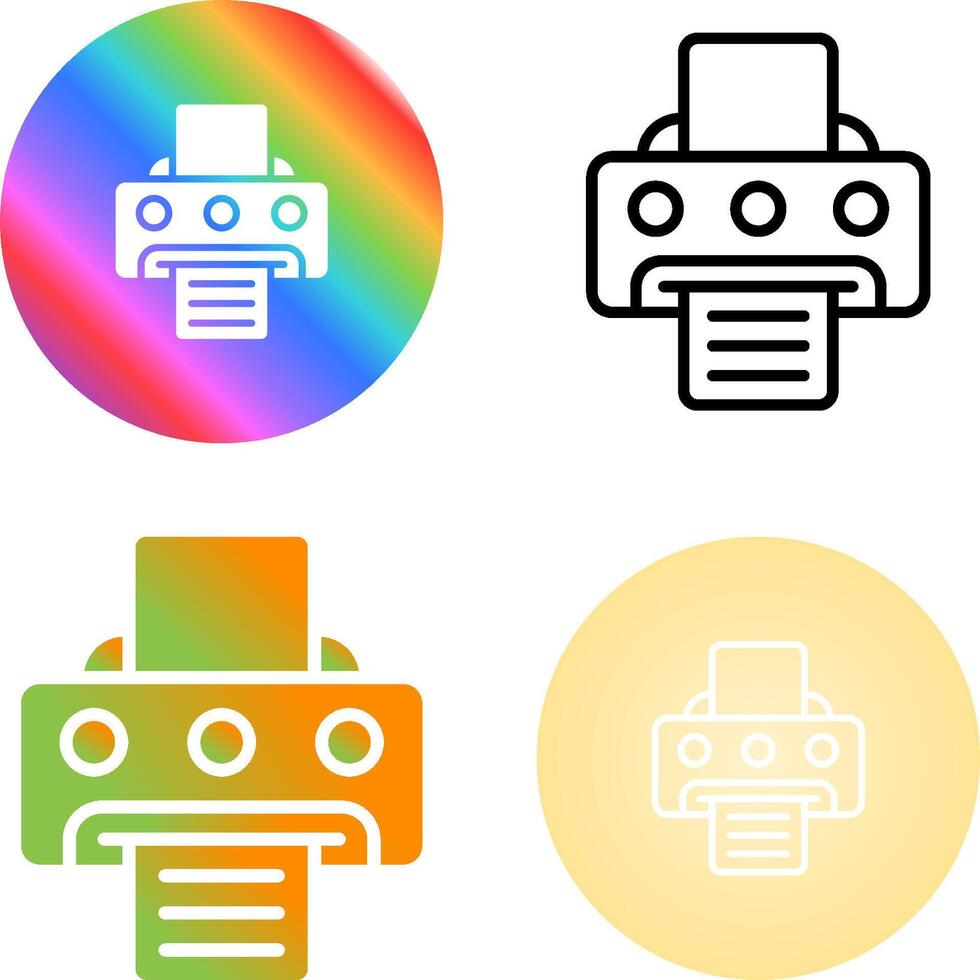 Document Print Vector Icon