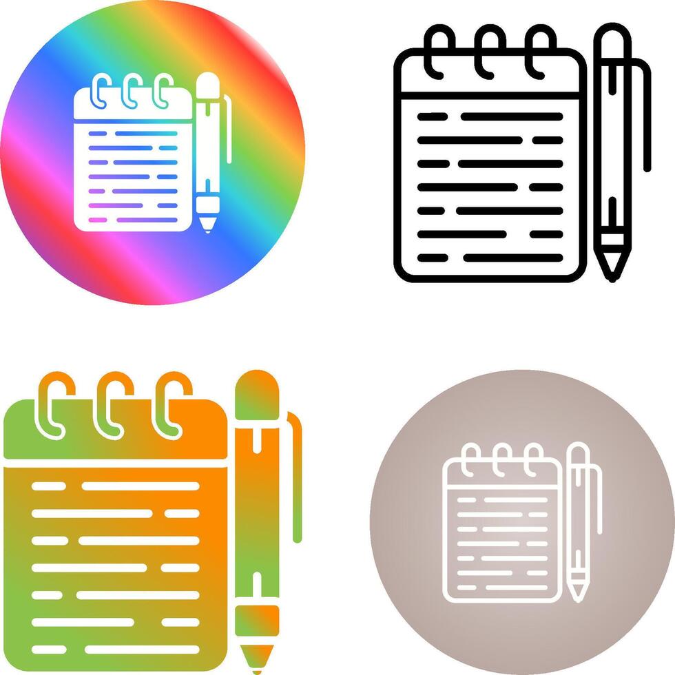 Memo pad Vector Icon