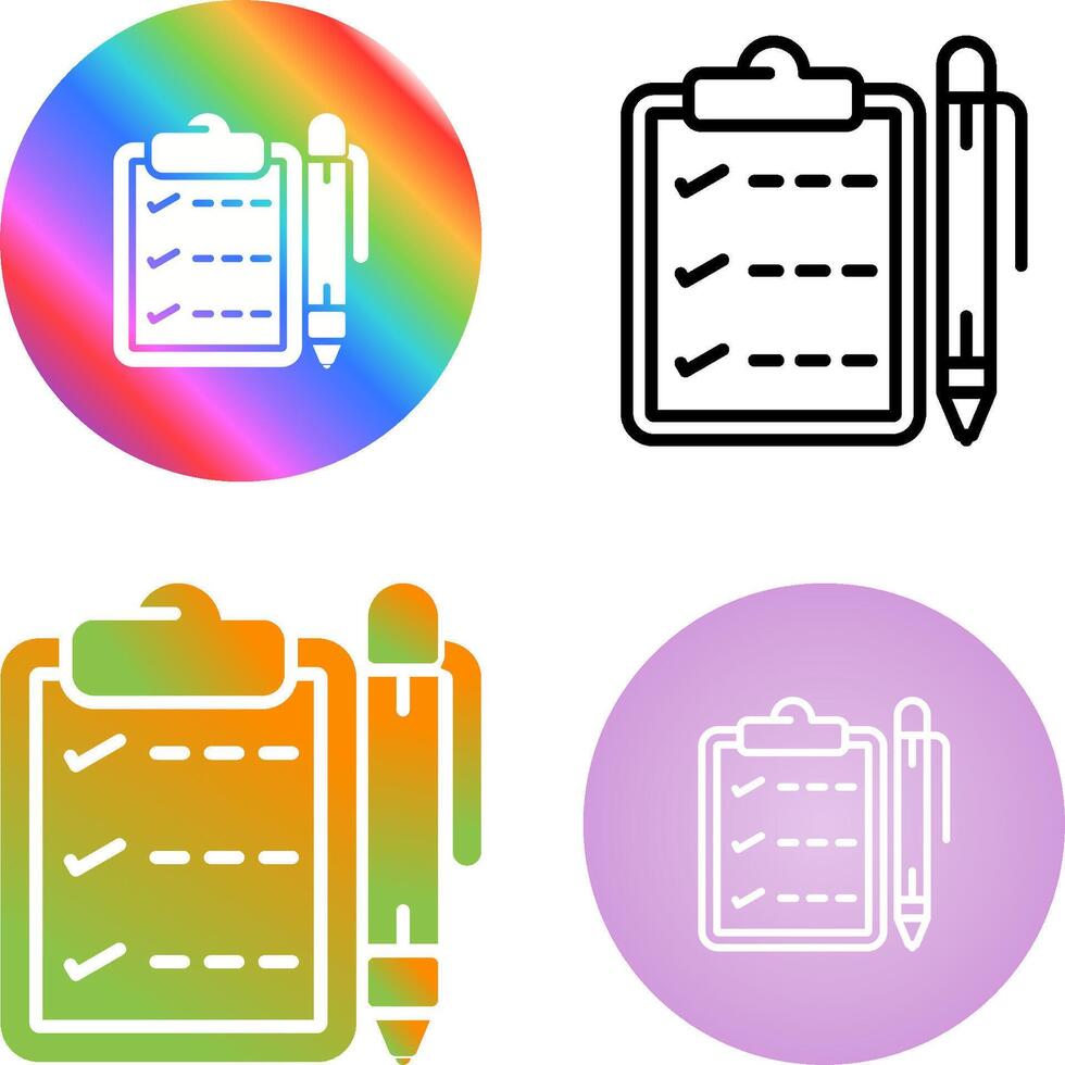 Notepad with pen Vector Icon