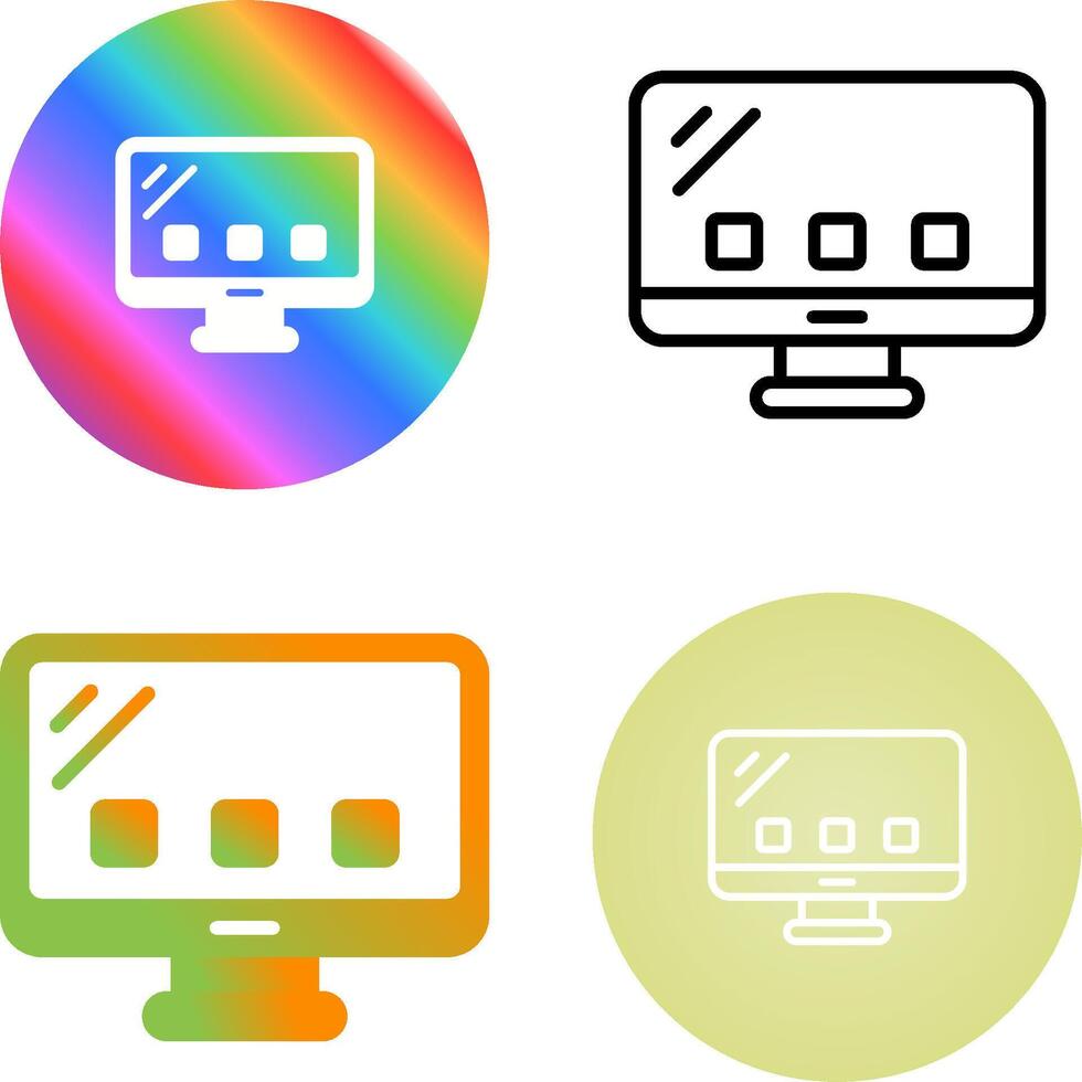 Desktop Computer Vector Icon