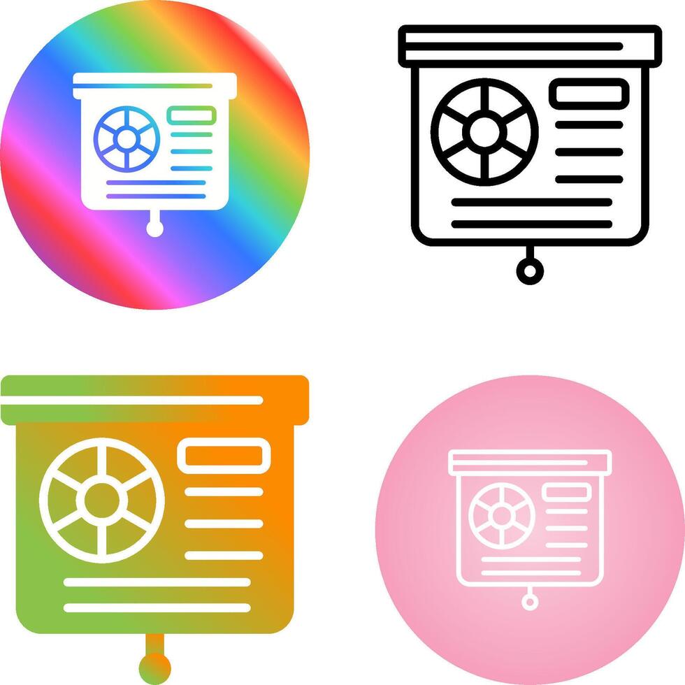Presentation Slide Vector Icon