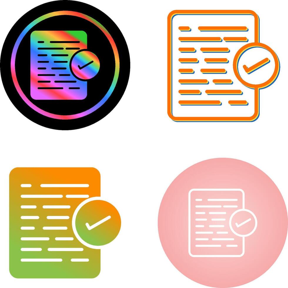 Document Approval Vector Icon