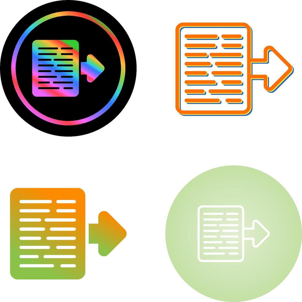 Document Export Vector Icon