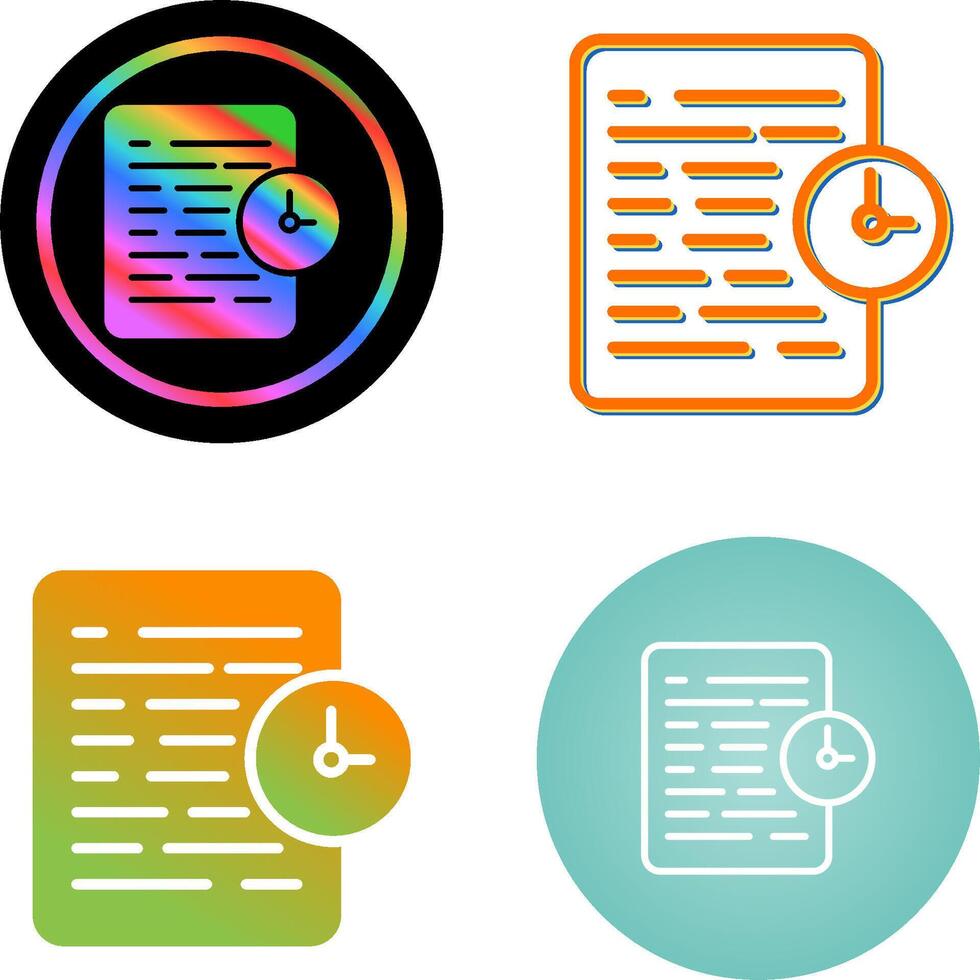 Document History Vector Icon