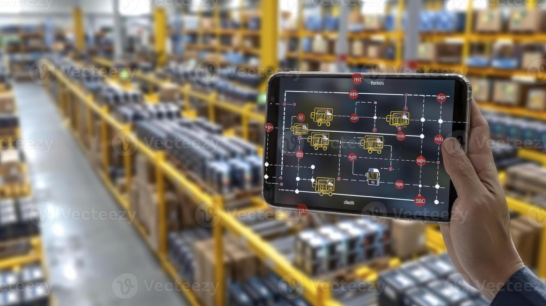AI generated Logistics and Transport Concept, Management, Organization, and Control of Resources photo