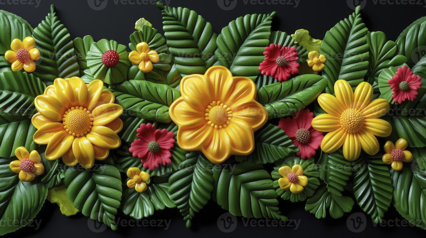 AI generated Traditional Floral Seamless Pattern Design, Ideal for Backgrounds, Carpets, Wallpapers, Clothing, Wrapping, Batik, and Fabric photo