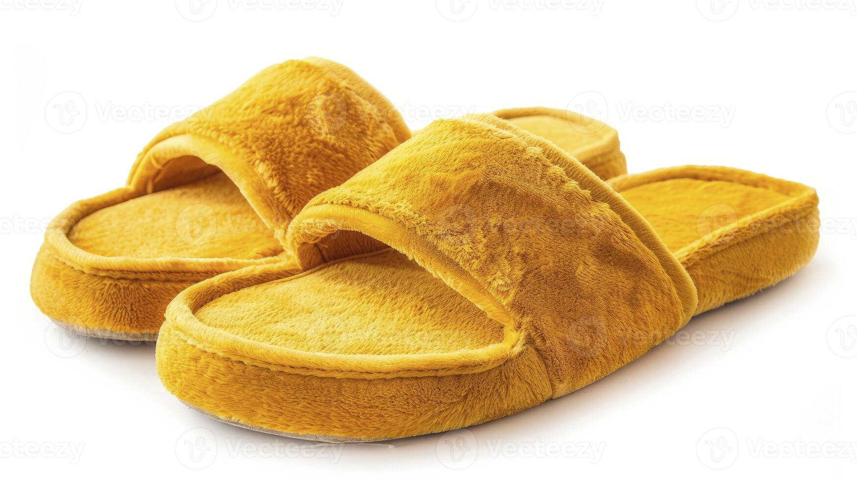 AI generated Slippers on Isolated White Background, Comfort and Relaxation at Home photo