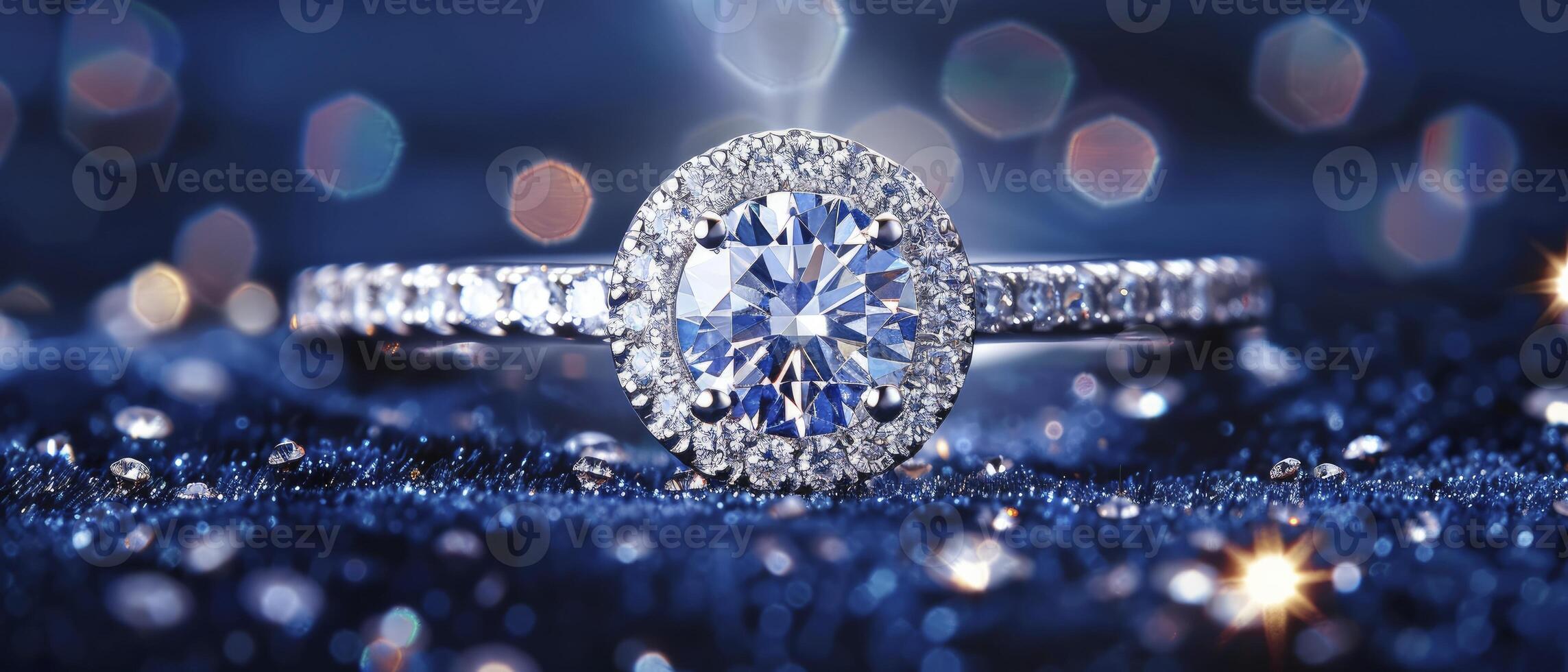 AI generated A Close-Up of a Diamond Ring photo
