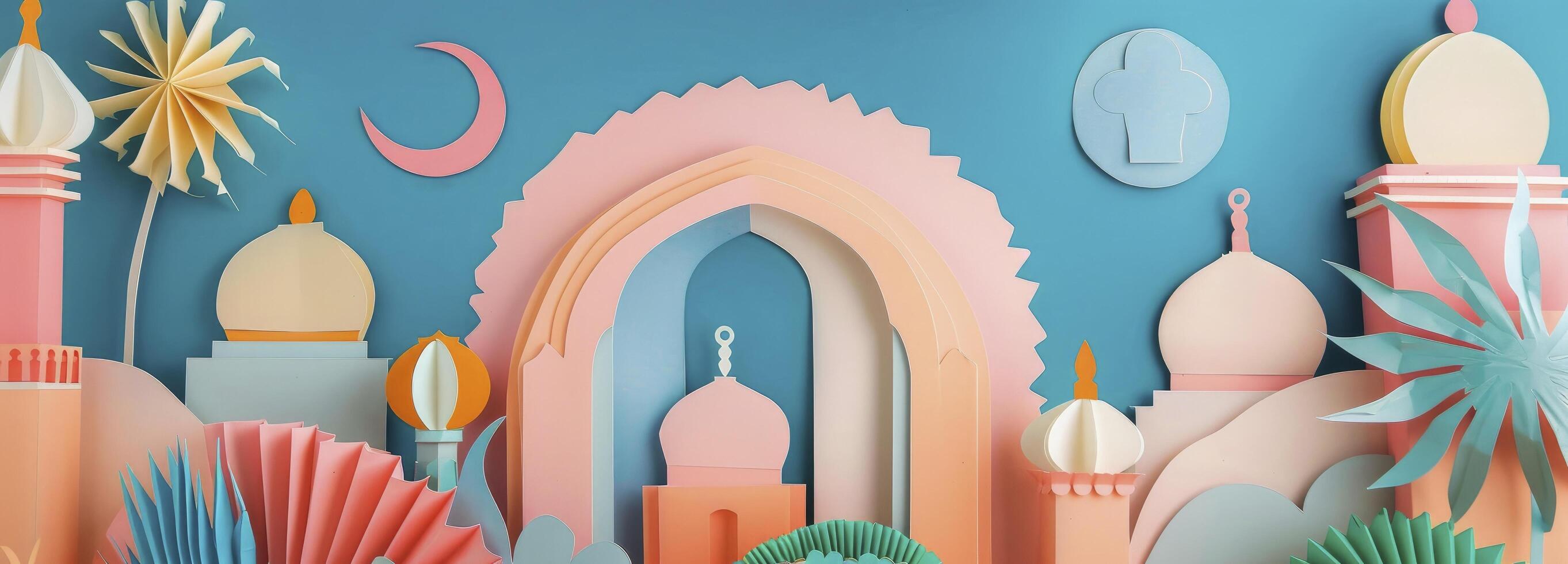 AI generated Decorations for the ramadan holiday decor photo