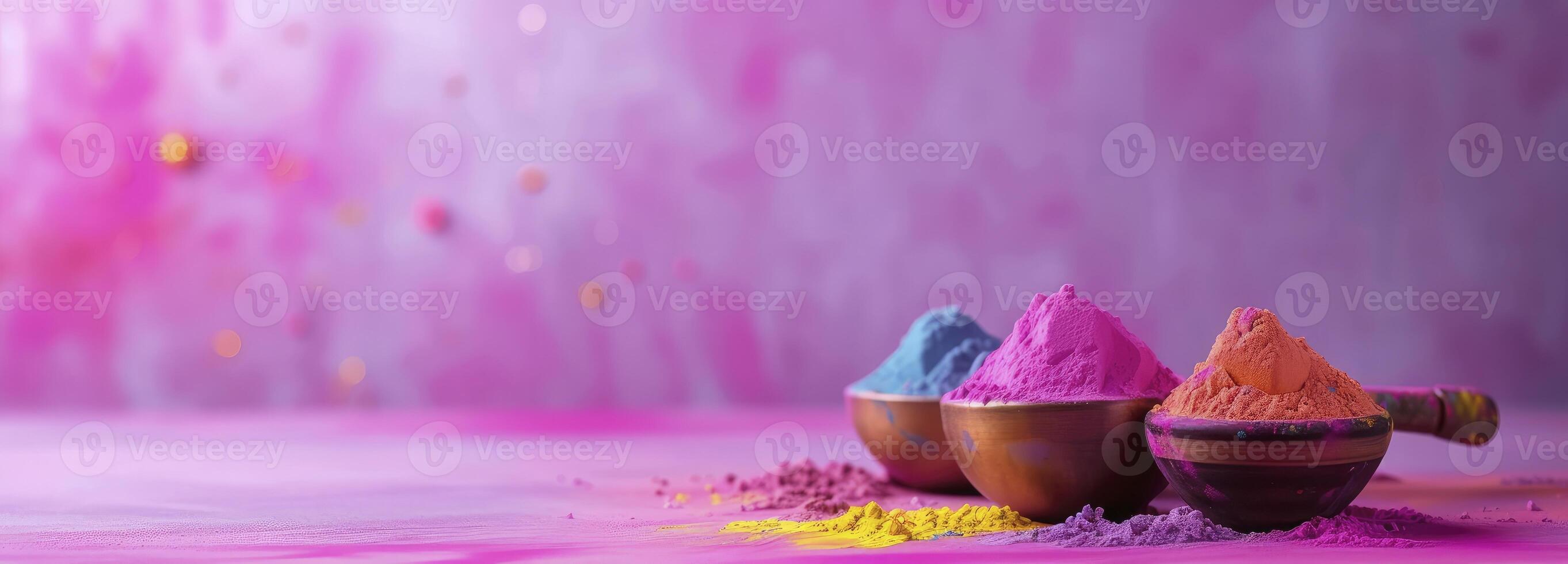 AI generated Holi festival different colour concept photo