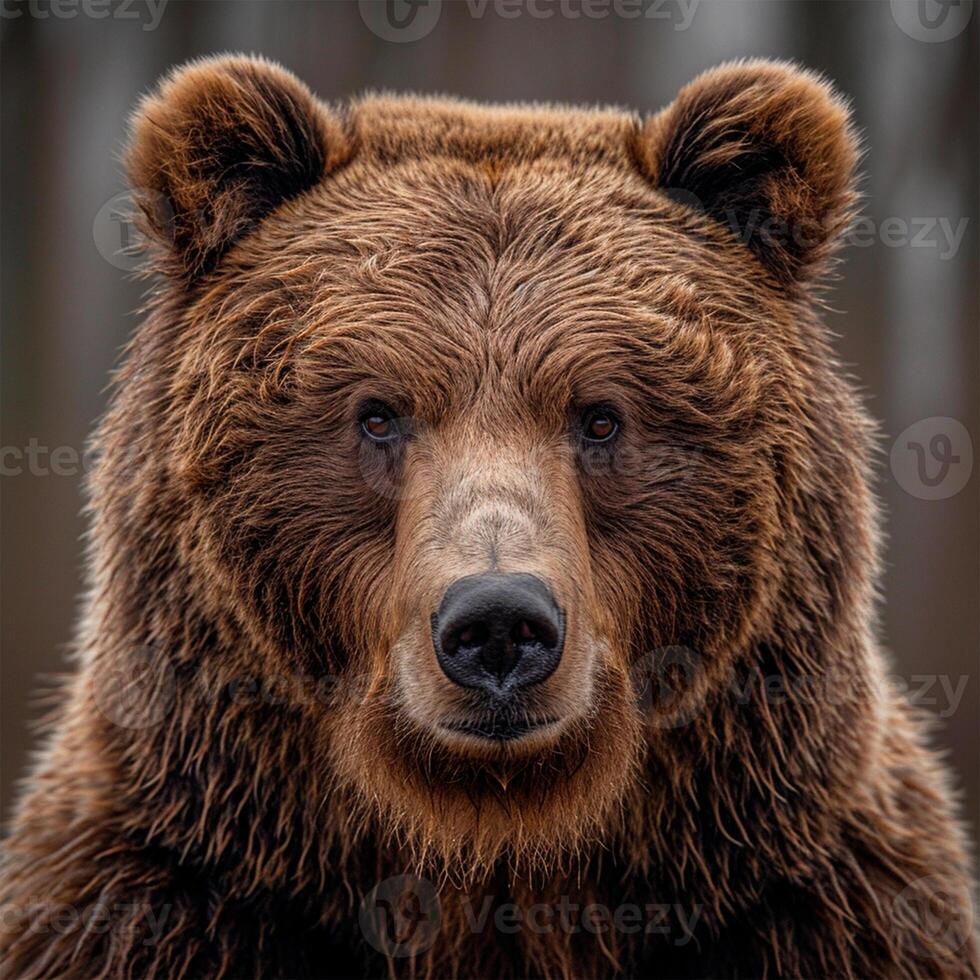 AI generated Brown bear, king of the forest - AI generated image photo