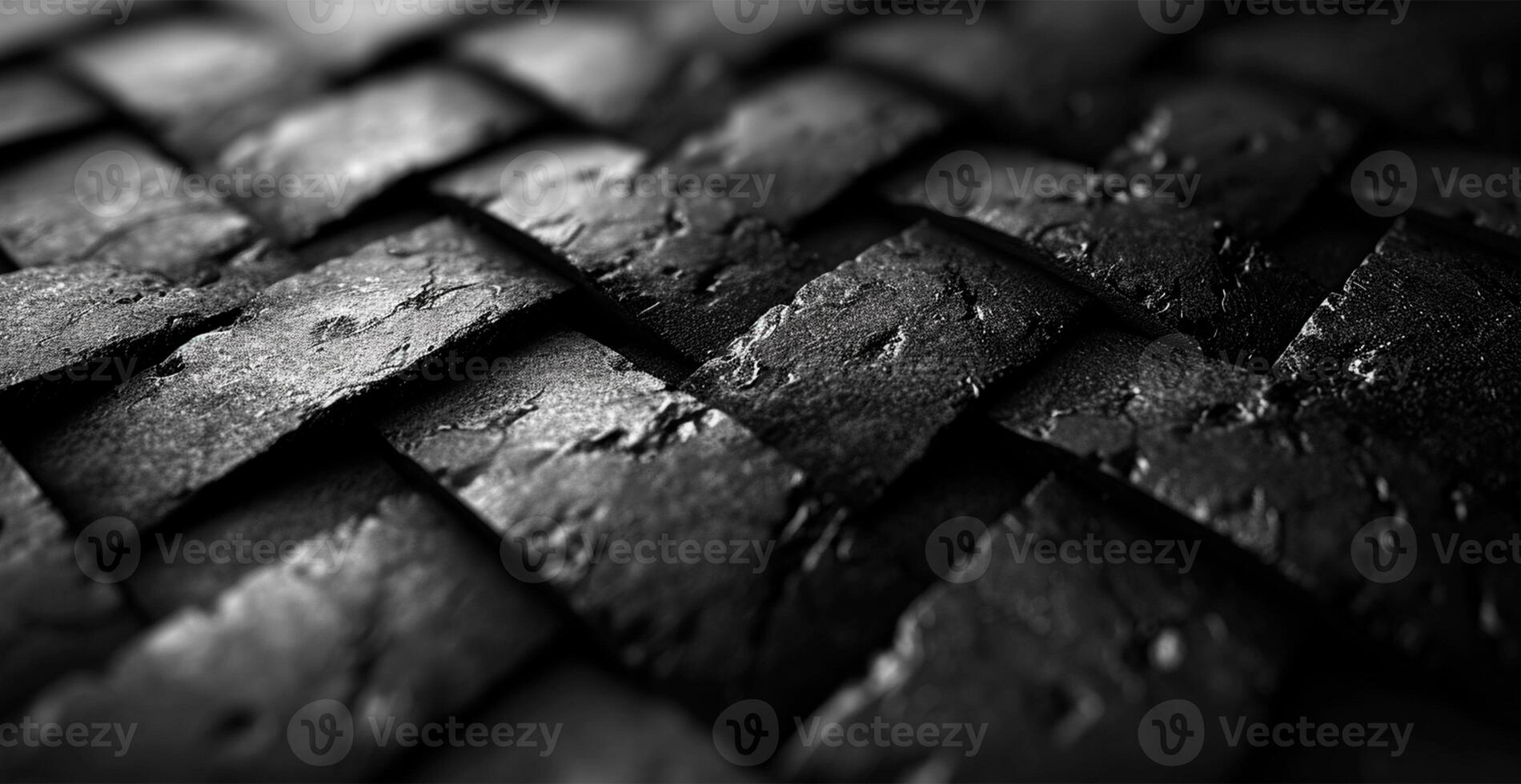 AI generated Black carbon texture, panoramic background - AI generated image photo