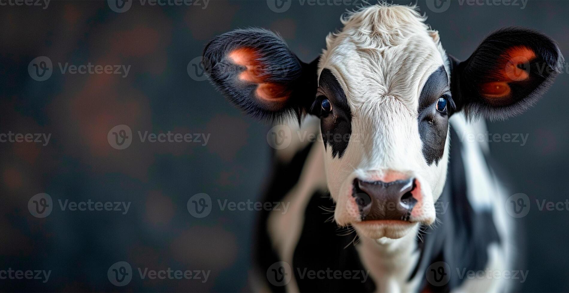 AI generated Cow on white isolated background, calf - AI generated image photo