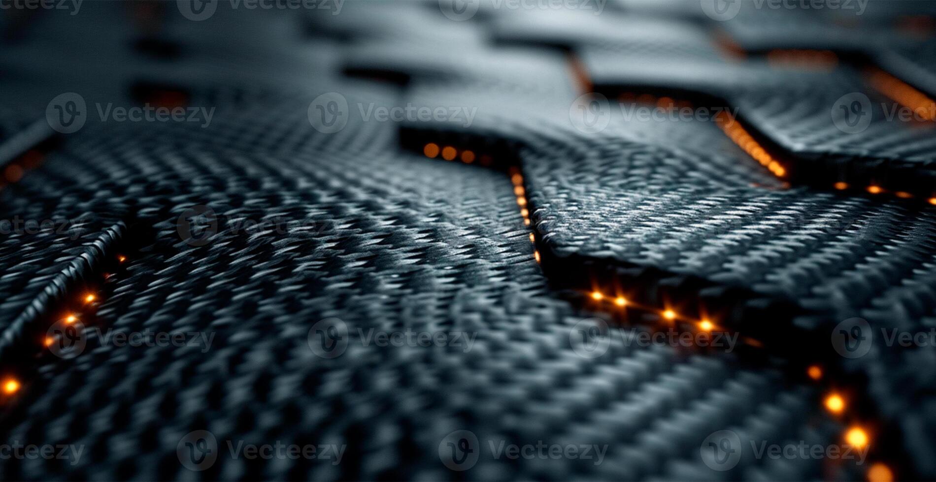 AI generated Black carbon texture, panoramic background - AI generated image photo