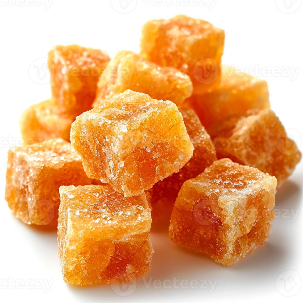 AI generated Cane sugar on white isolated background - AI generated image photo