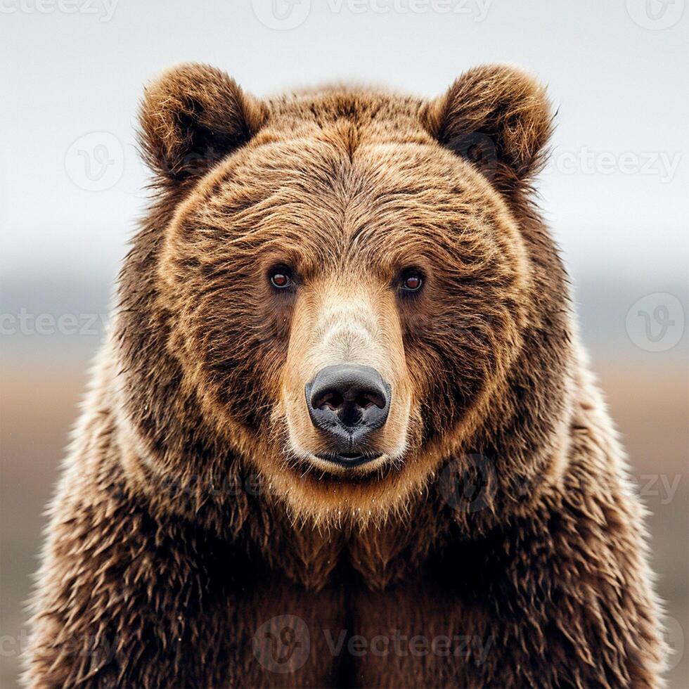 AI generated Brown bear, king of the forest - AI generated image photo