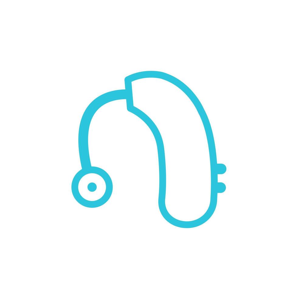 Hearing aid icon, from blue icon set vector