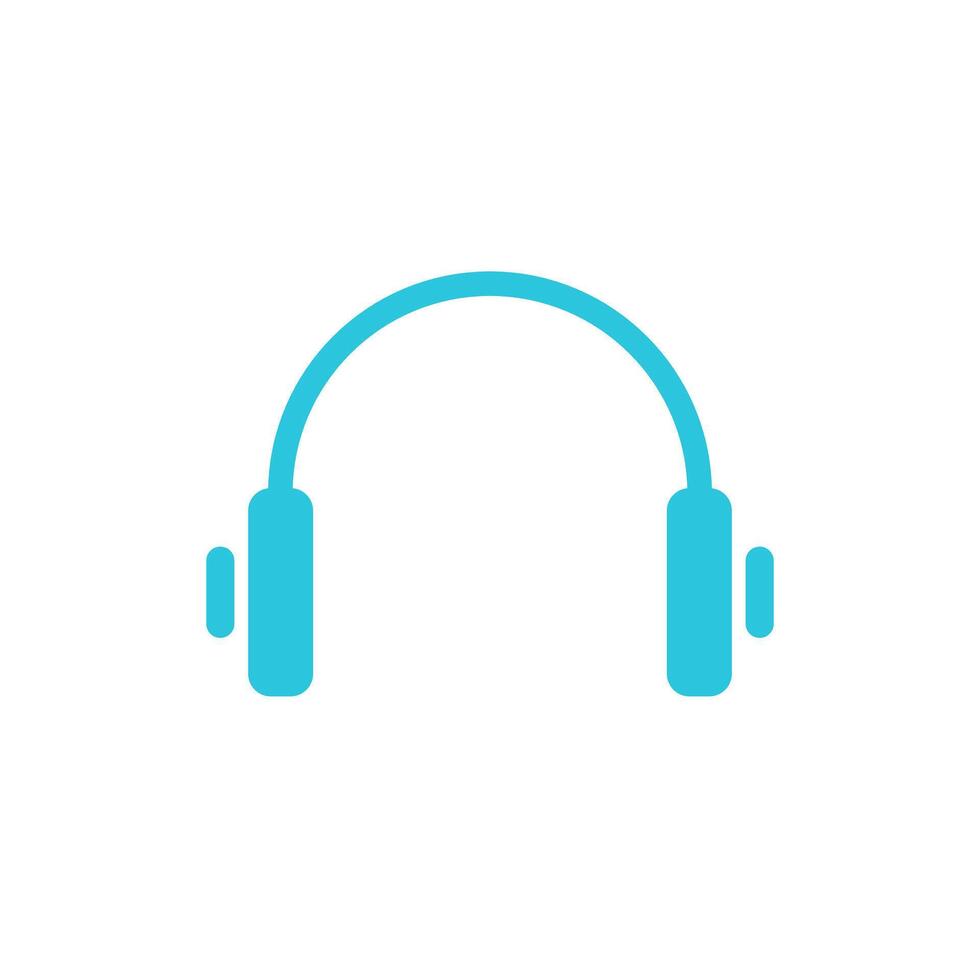 Headphones icon. From blue icon set. vector