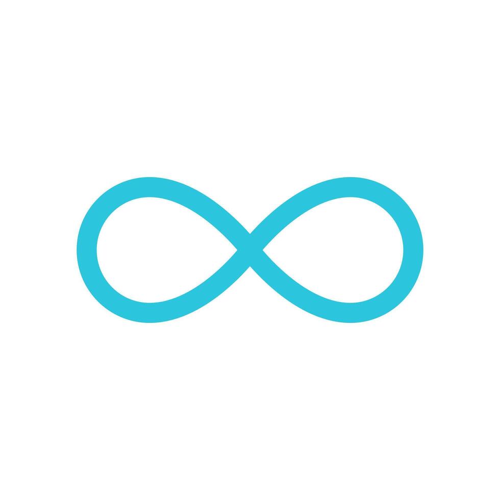 Unlimited, infinite, eternity icon. From blue icon set. vector