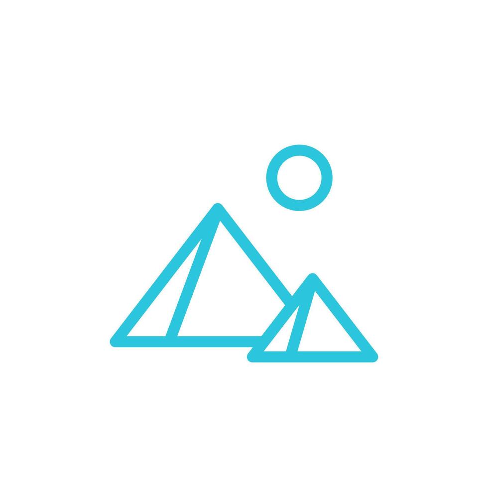 antiguo pirámides icono. desde azul icono colocar. vector