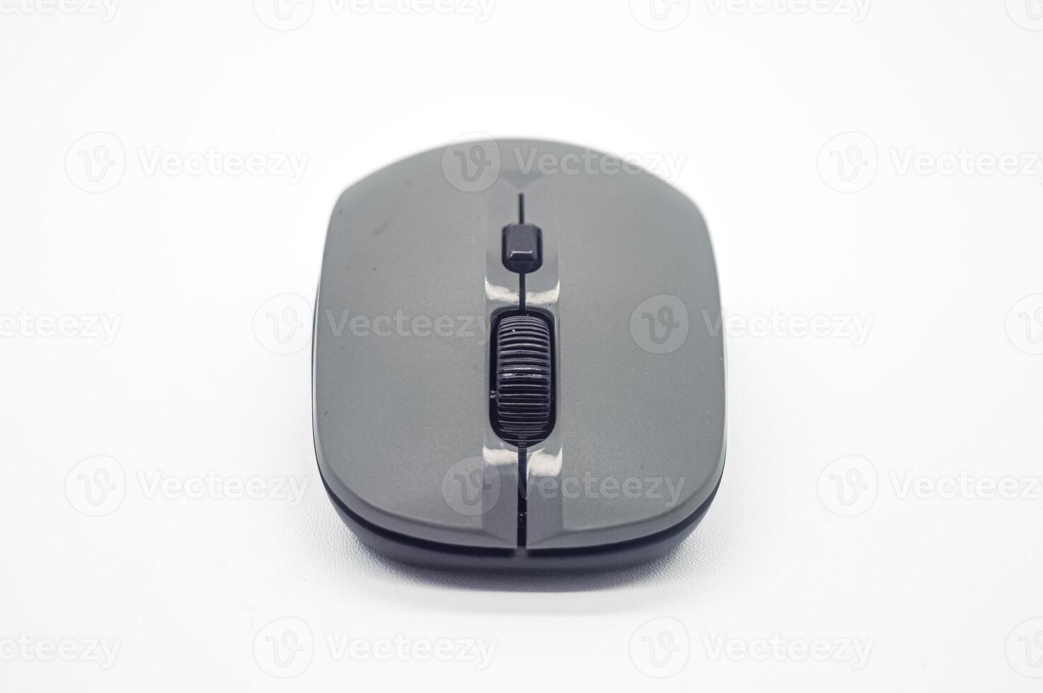 Front view of a wireless mouse isolated on a white background photo