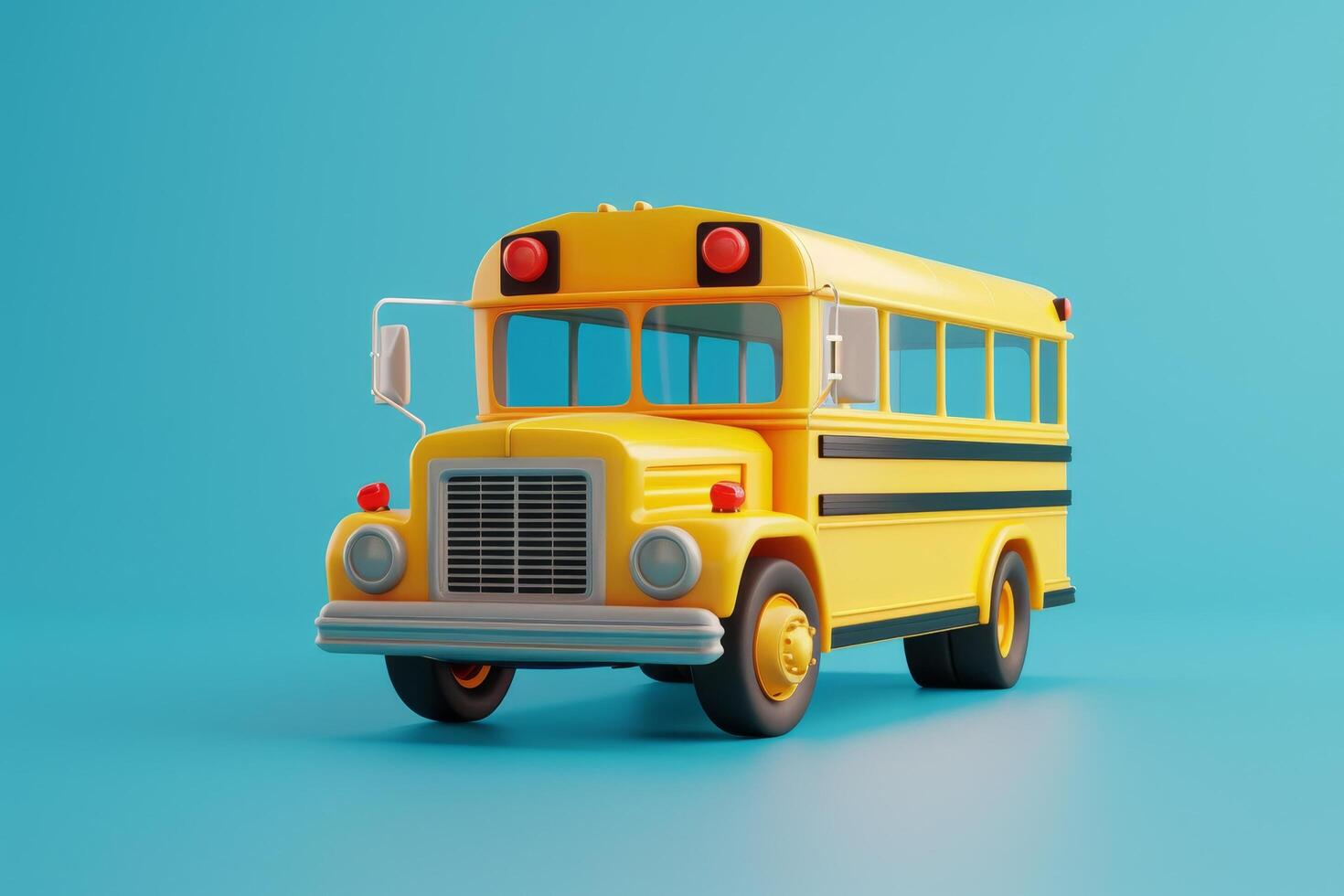 AI generated School and Bus Sign in the concept of traveling to school photo