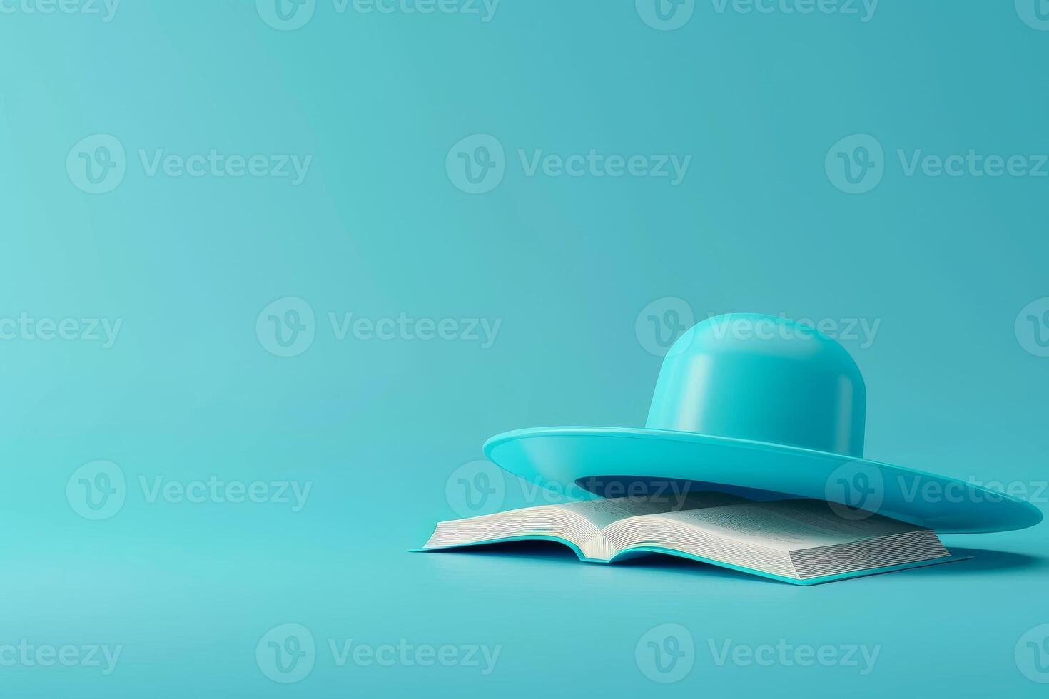 AI generated Student Hat and Report Book in the concept of learning and reading photo