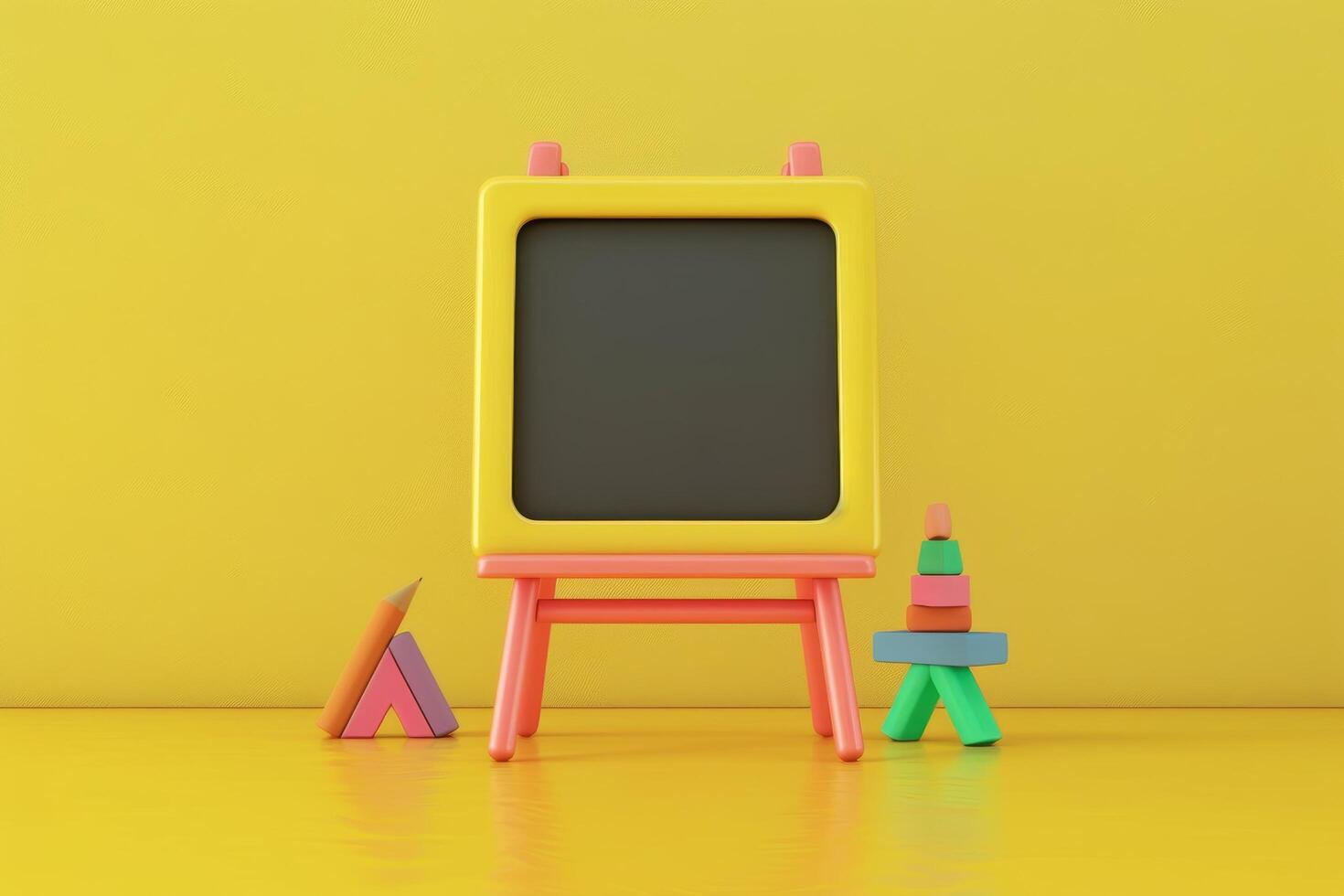 AI generated Drawing Board and Scoreboard in the concept of learning and creating photo