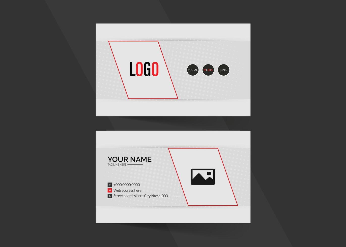 Corporate business card template design vector