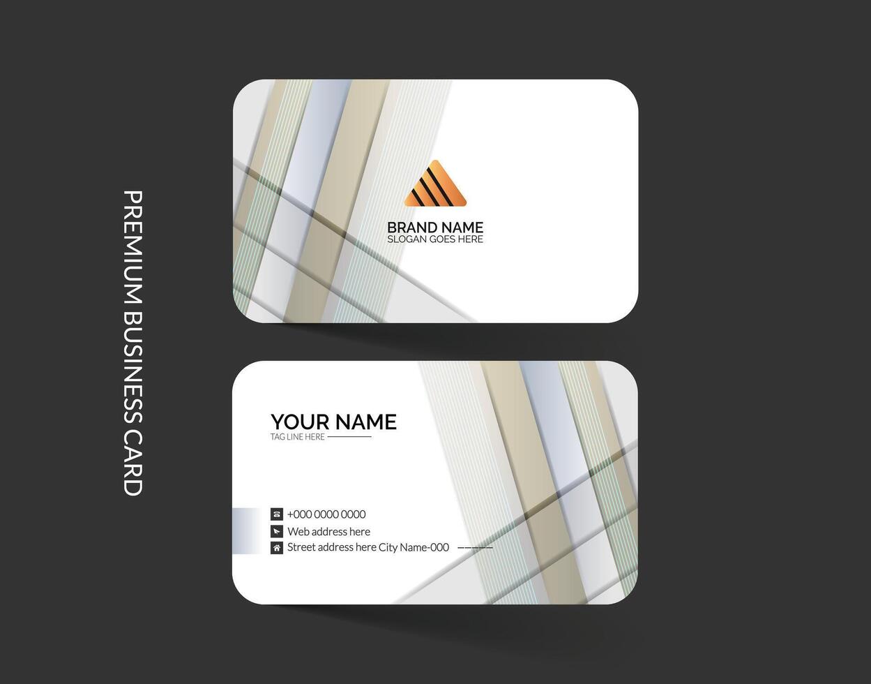 business card template with modern design vector