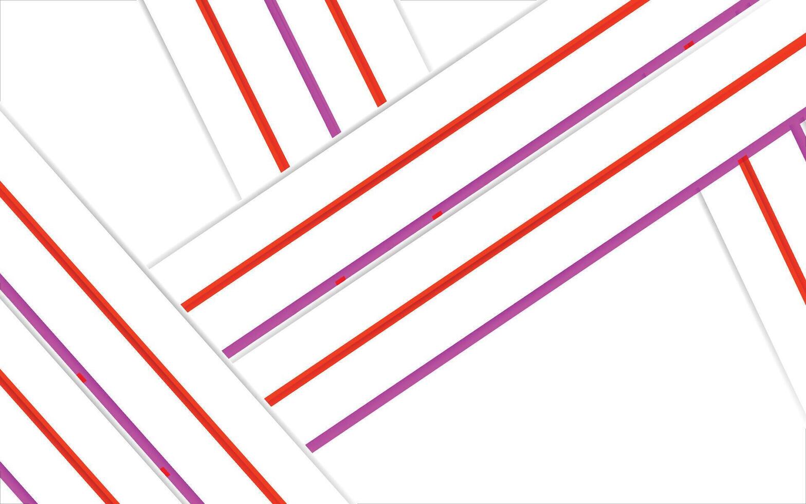 White background with red and purple stripes vector