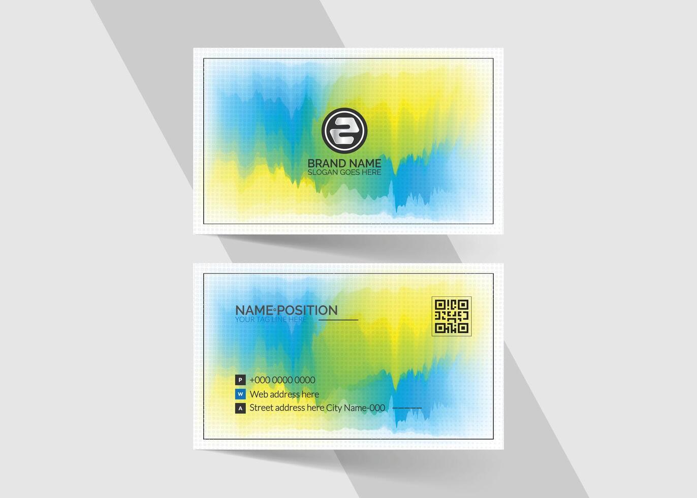 Modern business card template and name card design vector